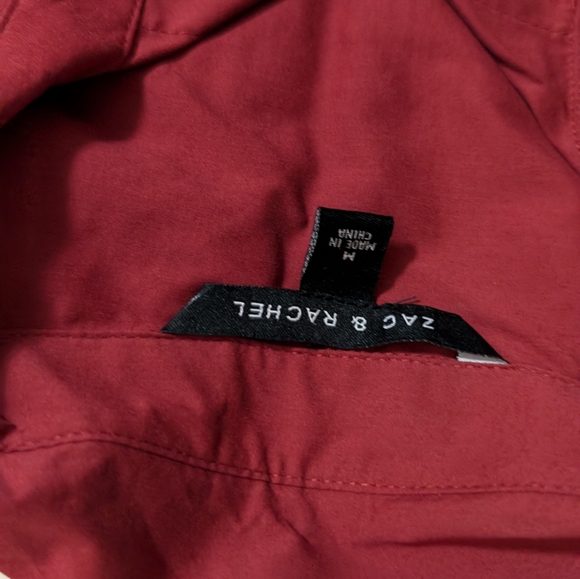 Zac & Rachel red blouse open sleeves size M - Picture 5 of 7